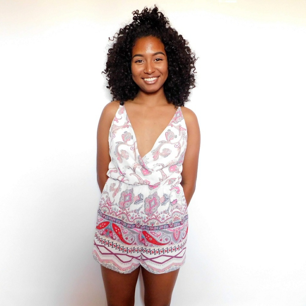 Deep V Romper